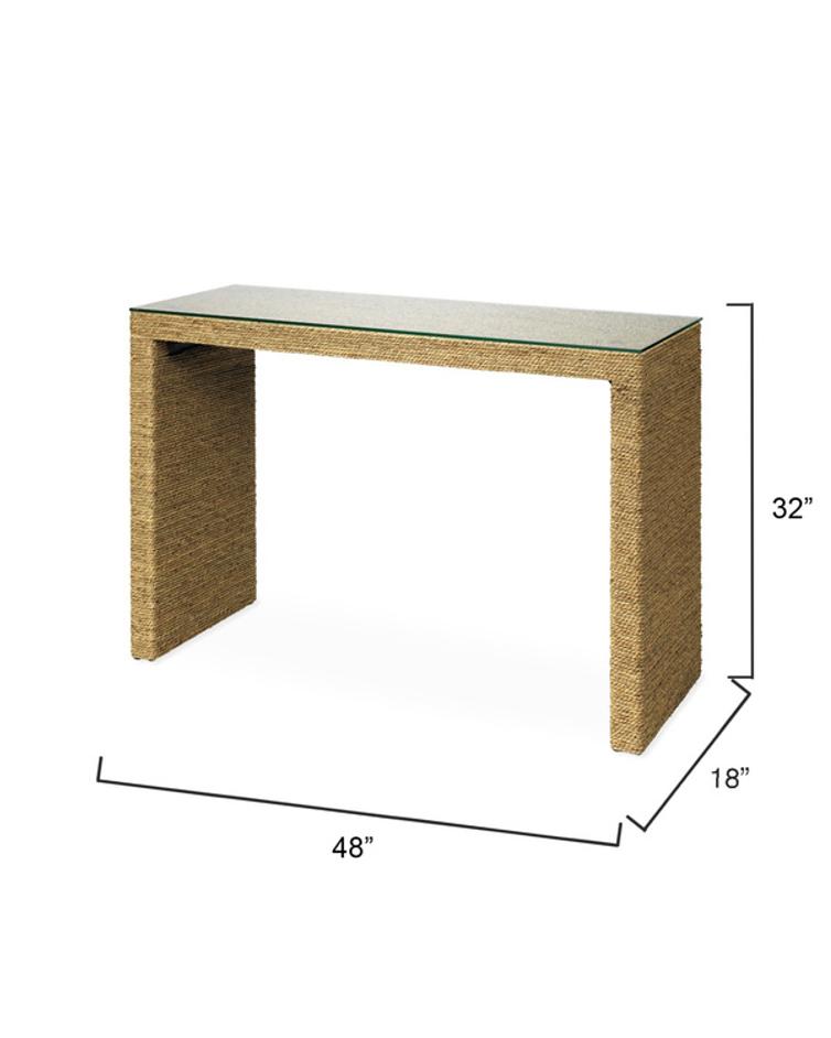 Captain Seagrass Console Table by Jamie Young