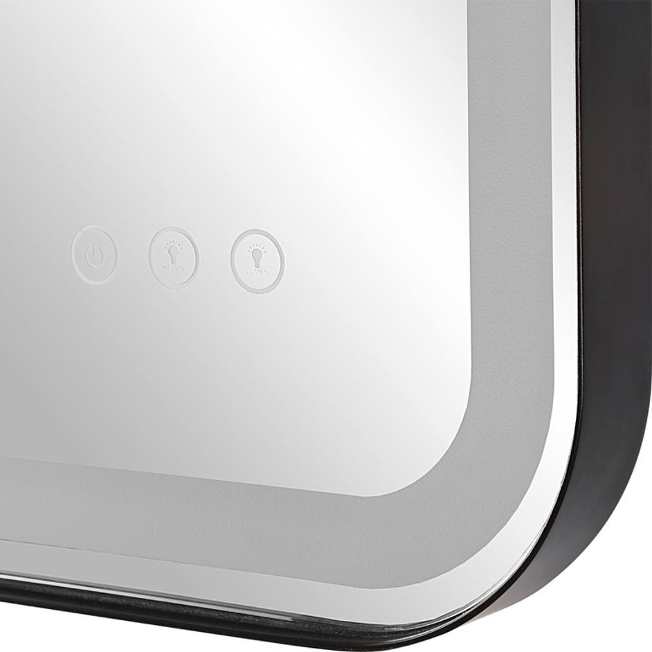 Crofton Lighted Black Vanity Mirror by Uttermost