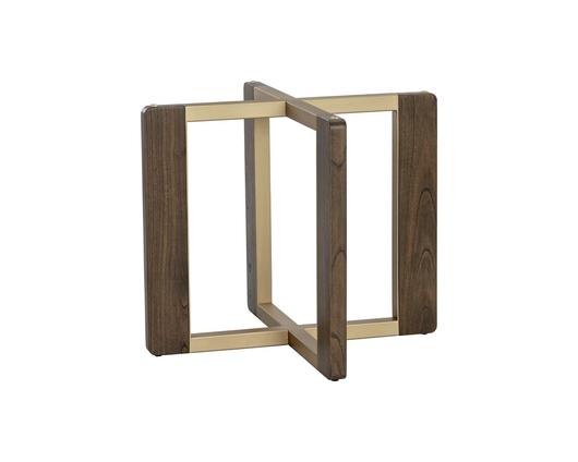 Rejane Dining Table Base - Gold - Raw Umber by Sunpan
