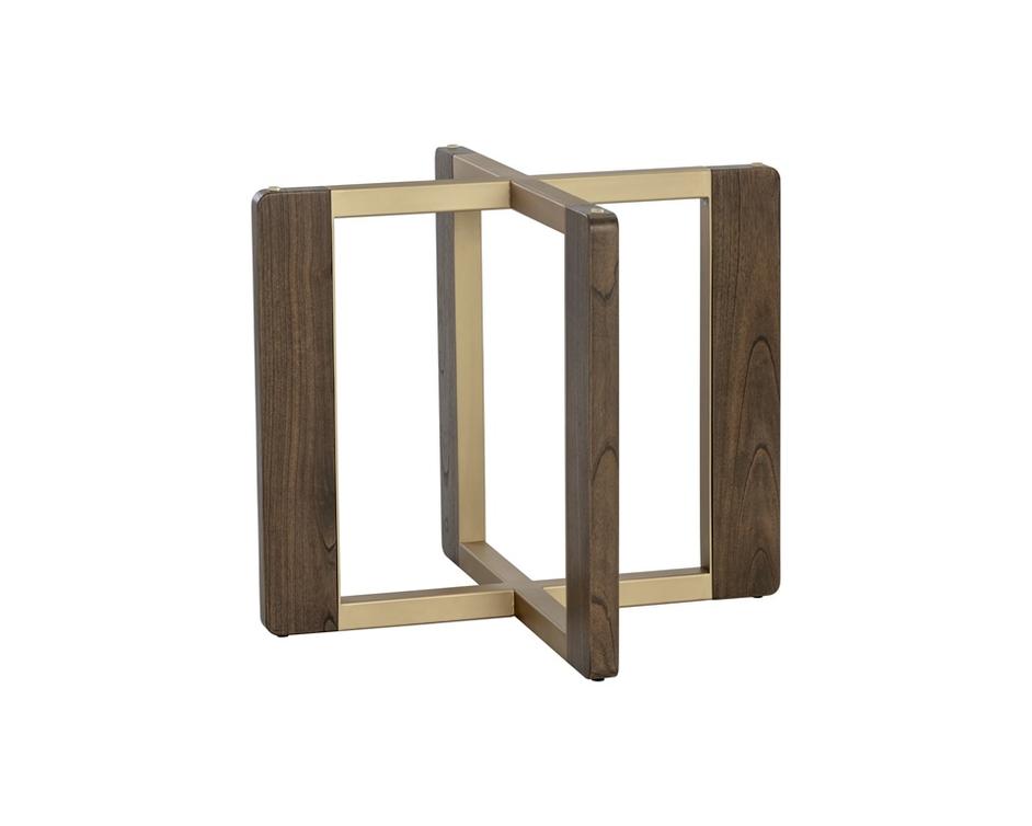 Rejane Dining Table Base - Gold - Raw Umber by Sunpan
