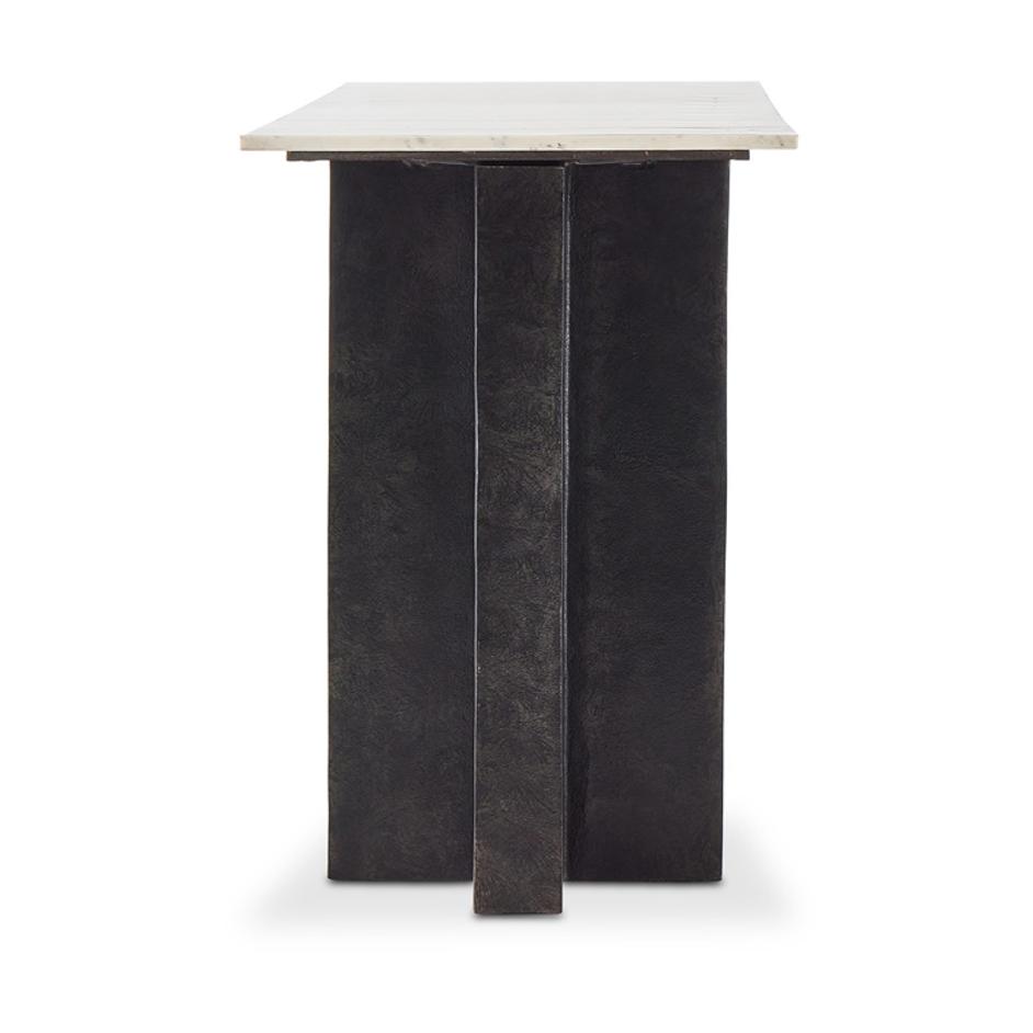 Terrell Large Console Table in Polished White by FOUR HANDS