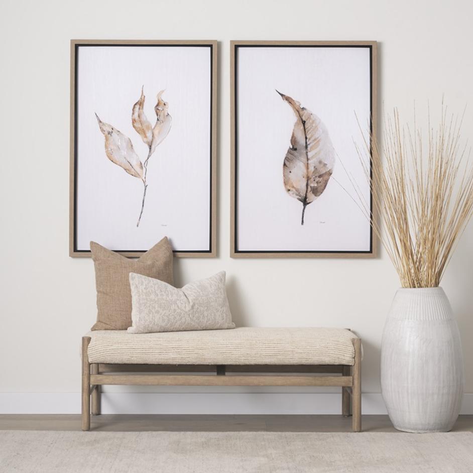 Tadi Rectangular Dark Brown Wood w/ Rug Seat Bench by Mercana