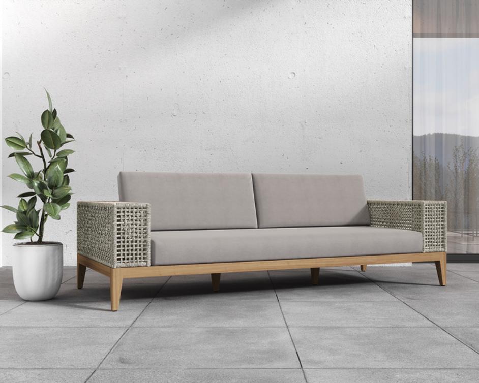 SALERNO SOFA - PALAZZO TAUPE by Sunpan