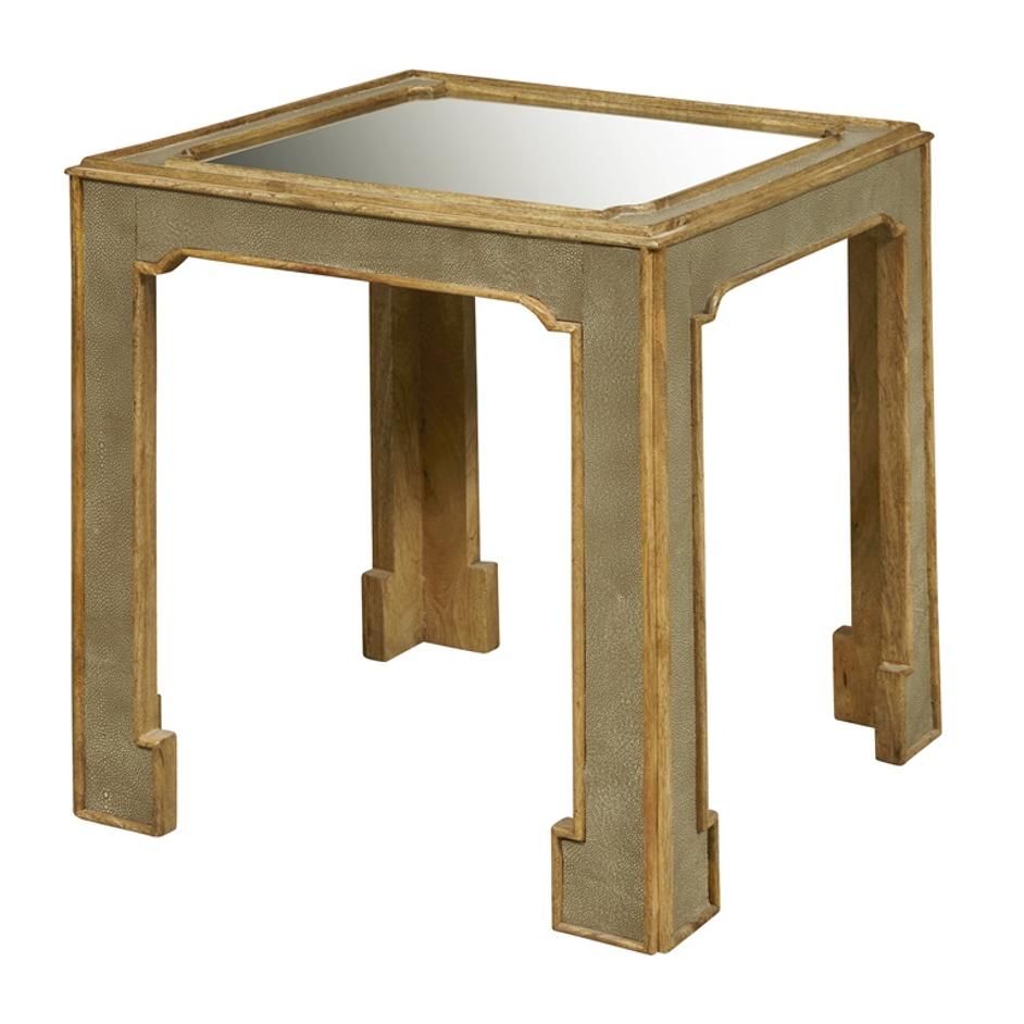 Art Deco Side Table with Mirror Top by Pulaski Furniture