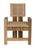 Fatima Teak and Caning Chair with Clear Coat Flat Finish by Noir Furniture