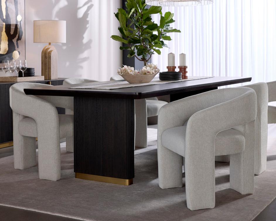 ISIDORE DINING ARMCHAIR - ERNST SANDSTONE by Sunpan