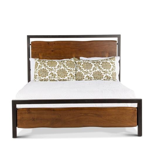Aspen Acacia Wood Queen Bed in Walnut Finish by Home Trends & Design