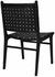 Dede Dining Chair, Leather, Black by Noir Furniture