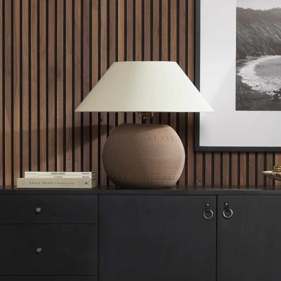 Honus Table Lamp In Dark Sand by FOUR HANDS