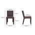 Monte Dining Chair Dark Brown Vegan Leather - Set Of Two by Moes Home