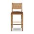 Dara Bar Stool In Dulane Mahogany And Natural Paper Cord And Toasted Ash by Four Hands