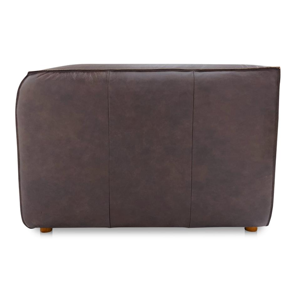Form Corner Chair Espresso Brown Leather by Moes Home