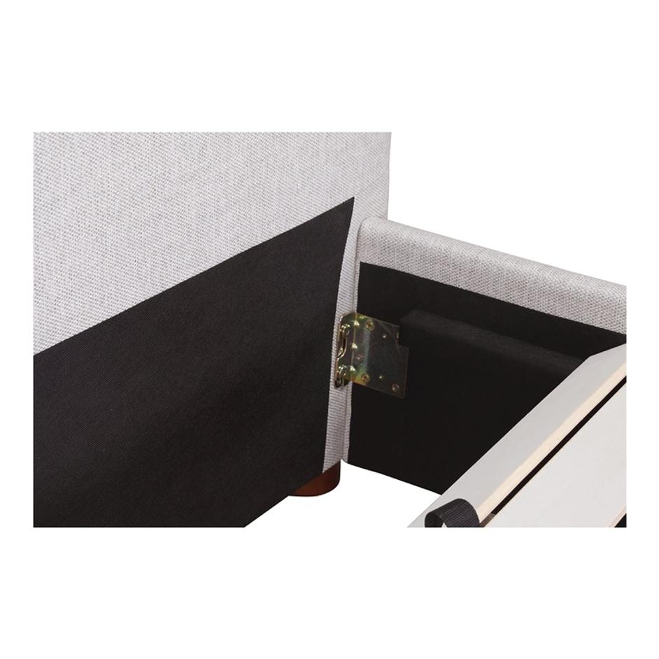 LUZON KING BED TALL HEADBOARD LIGHT GREY by Moes Home