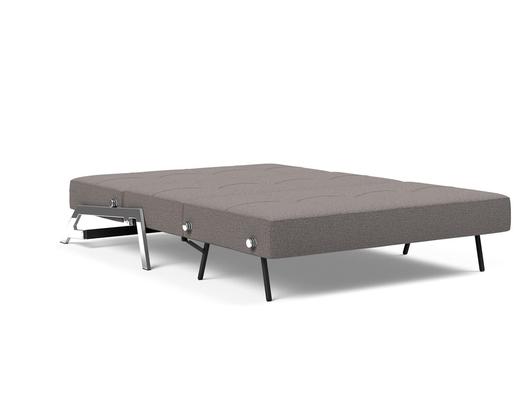 CUBED FULL SOFA BED in MIXED DANCE GREY FABRIC WITH Chrome legs 521 by INNOVATION USA