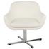 chelsea swivel lounge in white leather by Nuans Design