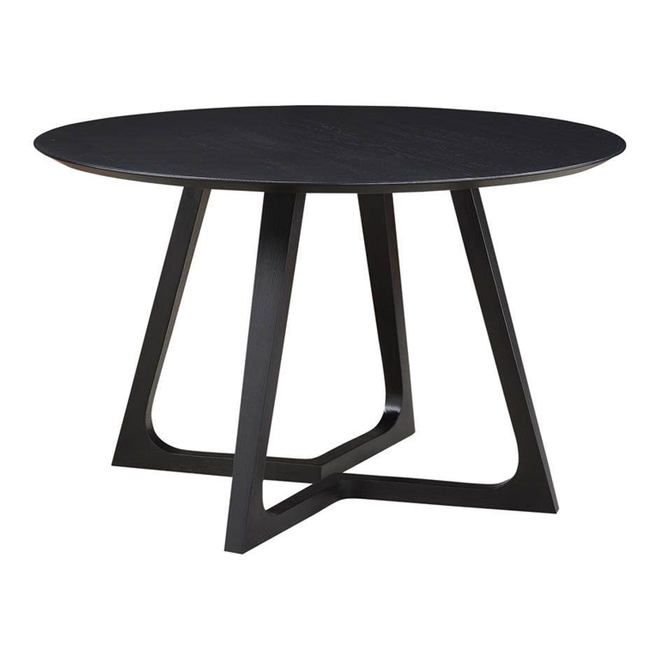 GODENZA DINING TABLE ROUND BLACK ASH by Moes Home