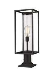 Dunbroch 1 Light Outdoor Pier Mounted Fixture in Black Finish by Z-Lite
