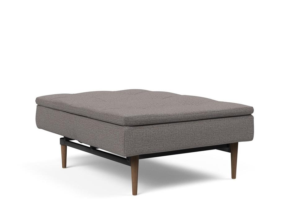 DUBLEXO CHAIR in MIXED DANCE GREY FABRIC WITH Dark Wood LEGS 521 by INNOVATION USA