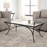 Alayna Black Metal & Glass Coffee Table by Uttermost
