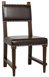 Kerouac Birch Chair in Distressed Brown Leather by Noir Furniture
