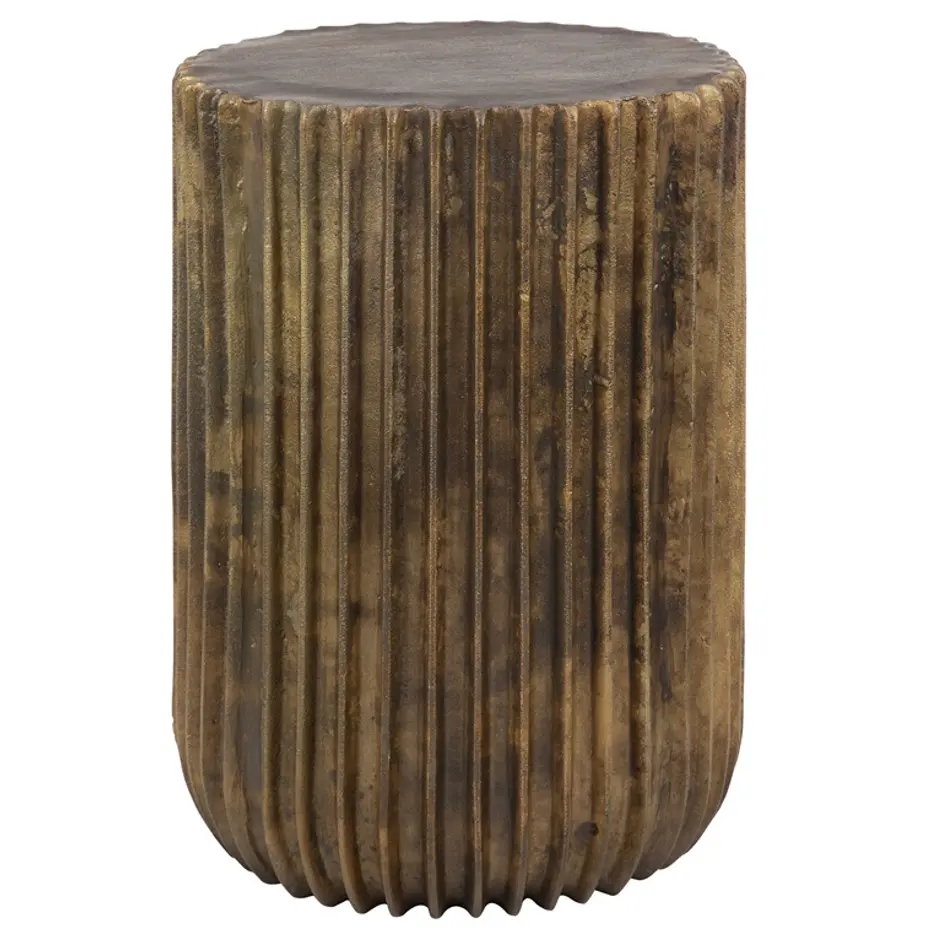 Peaks And Valleys Gold Accent Table by Uttermost