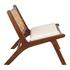 Loria Teak Accent Chair w/ PU Cushion, Cinnamon Brown by New Pacific Direct