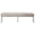 Merritt Velvet Fabric Pleated Bench In Dulce Sand by New Pacific Direct