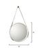 Round Steel Round Wall Mirror, White Hide by Jamie Young