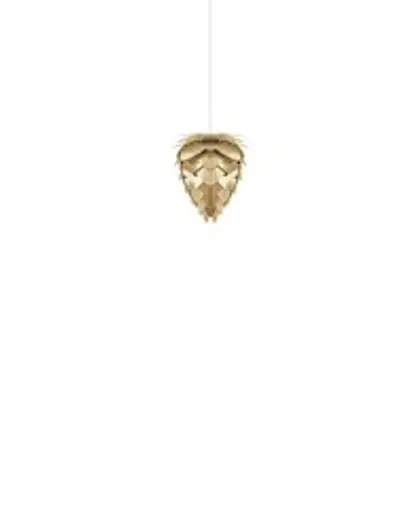 Conia Brass Mini Hardwired Pendant with White Cord by UMAGE