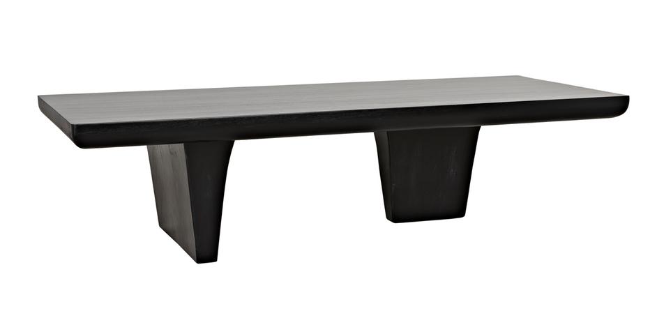 Ward Coffee Table, Hand Rubbed Black by Noir Furniture