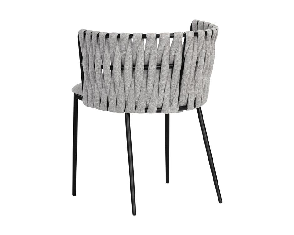 Sarai Dining Armchair - Belfast Heather Grey by Sunpan