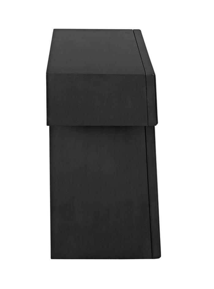 Brice Mahogany Console with Brass Pulls in Pale Finish by Noir Furniture