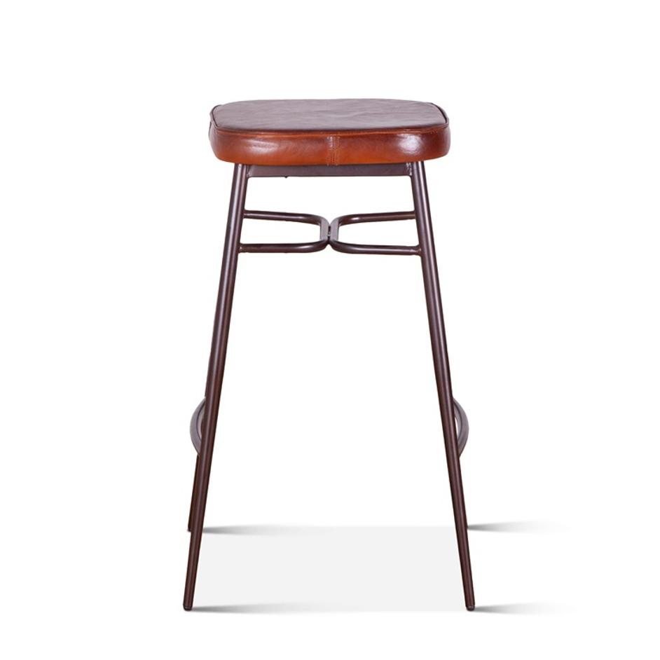 Wellington Backless Leather Bar Stool by Home Trends & Design