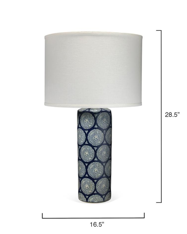 Neva Ceramic Table Lamp with Linen Shade by Jamie Young