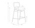 BRINLEY BARSTOOL - GOLD - NIGHTFALL BLACK / CHACHA GREY by Sunpan