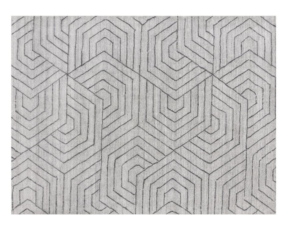 MAZEY HAND-LOOMED RUG - GREY - 9' X 12' by Sunpan