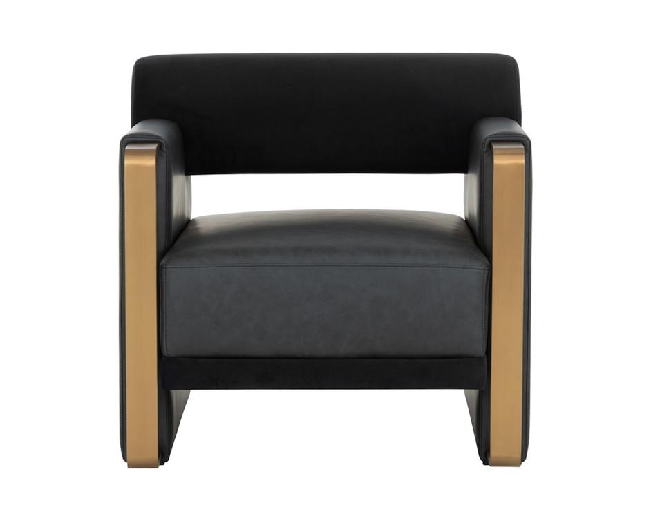 EDGAR LOUNGE CHAIR - BRAVO BLACK / ABBINGTON BLACK by Sunpan