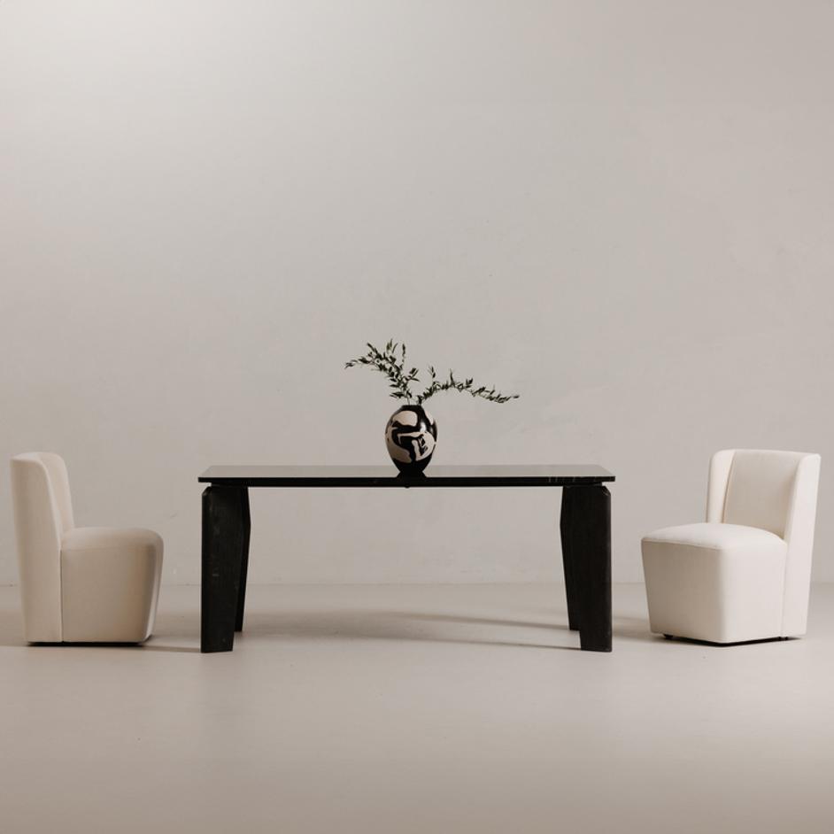 Cormac Rolling Dining Chair Cream by Moes Home