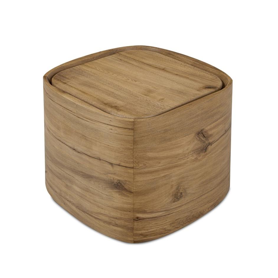 Leandro End Table - Natural Reclaimed French Oak by Four Hands
