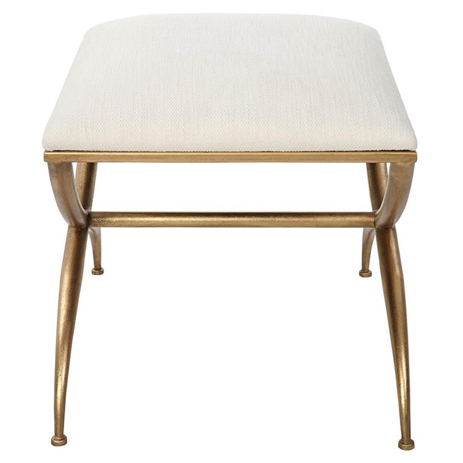 Crossing Small White Bench by Uttermost