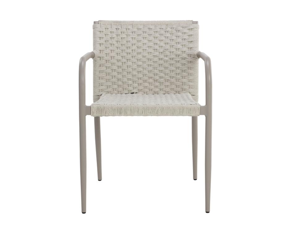 CASELLA STACKABLE DINING ARMCHAIR - GREIGE - CREAM by Sunpan