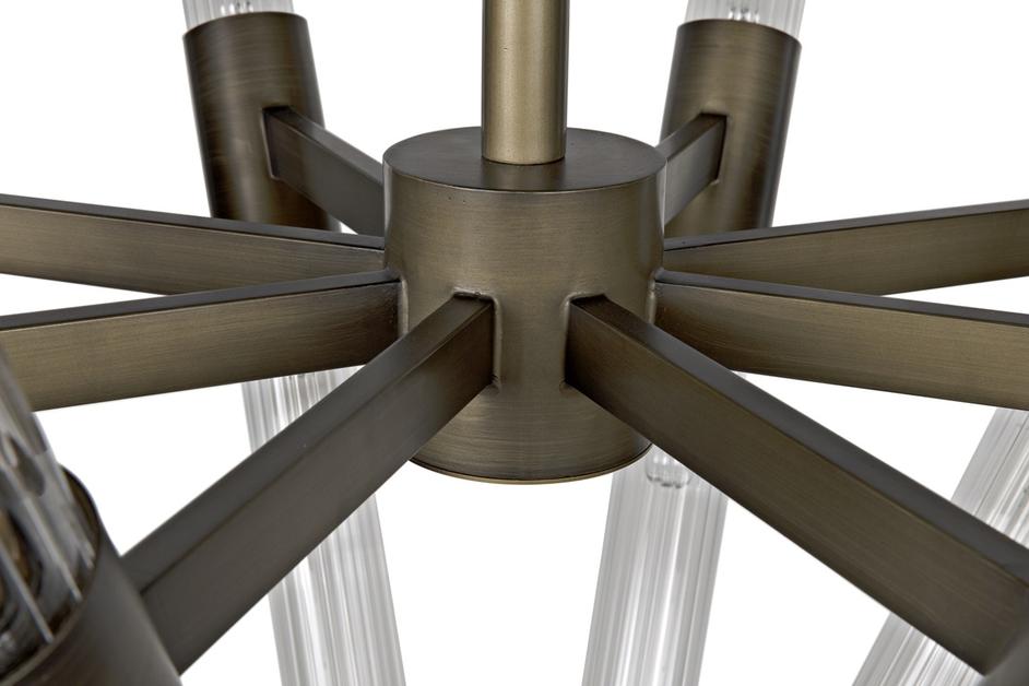 Moira Chandelier, Aged Brass Finish by Noir Furniture