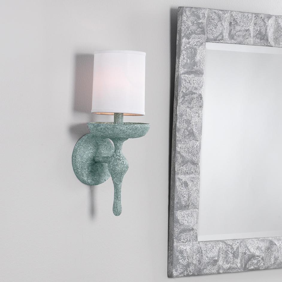 Concord Wall Sconce, Green Plaster by Jamie Young