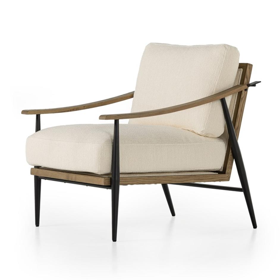 Kennedy Chair In Kerbey Ivory by FOUR HANDS