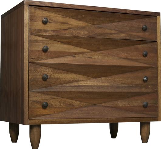 Diamond Chest in Dark Walnut Finish by Noir Furniture