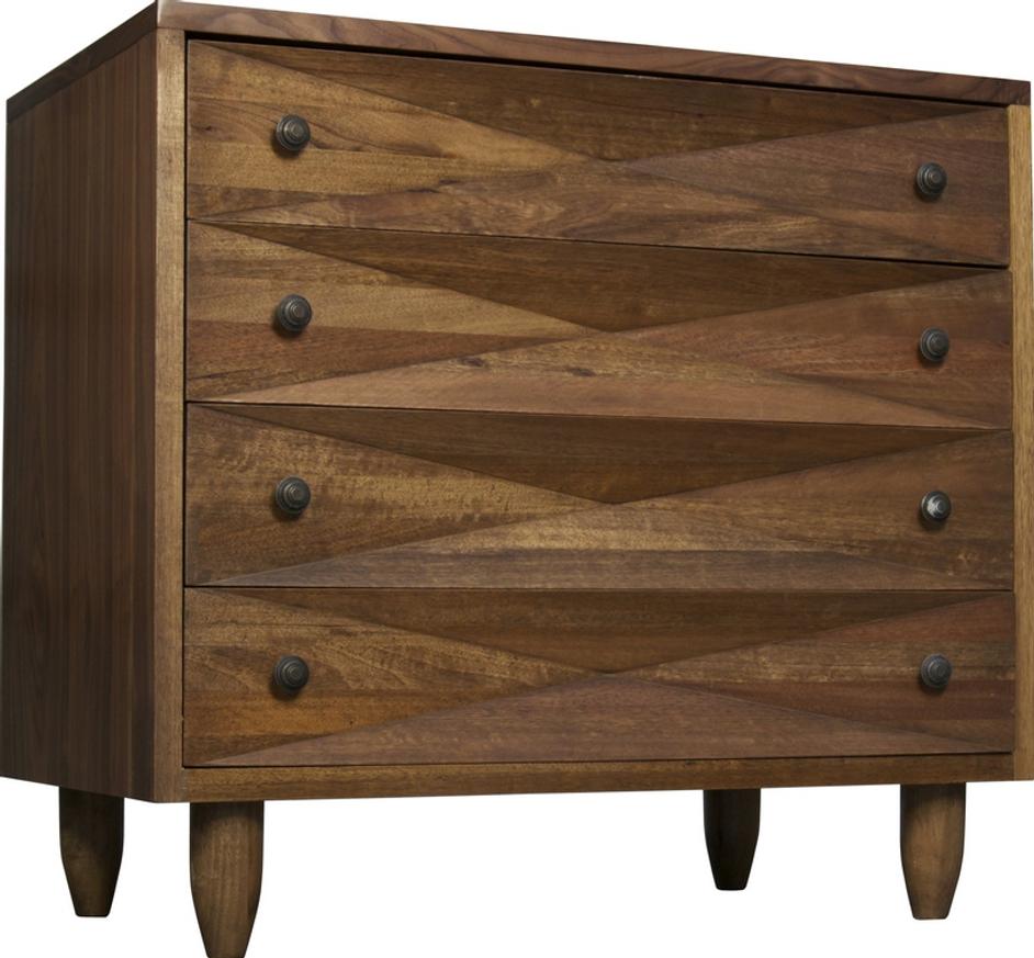 Diamond Chest in Dark Walnut Finish by Noir Furniture