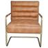 Peyton Bonded Leather Arm Chair Gold Frame In Vintage Cider by New Pacific Direct