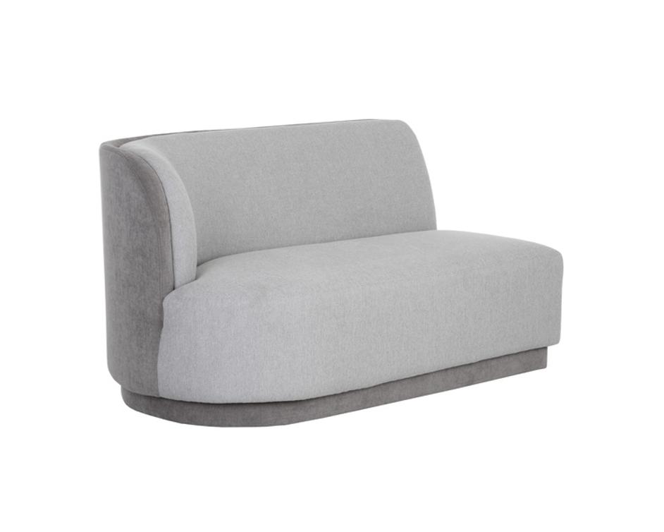 JACLYN MODULAR - LEFT ARMCHAIR - EGYPT LIGHT GREY / DANNY MEDIUM GREY by Sunpan