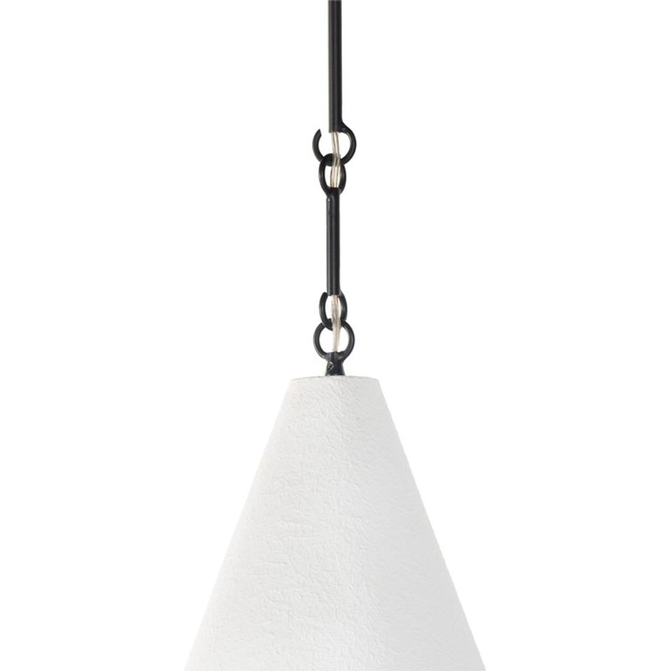 Grazia Pendant - Matte White Plaster by Four Hands