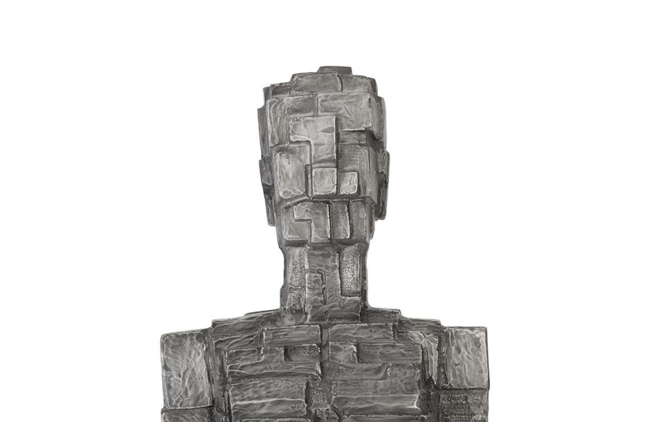 Puzzle Woman Sculpture, Black/Silver, Aluminum by PHILLIPS COLLECTION